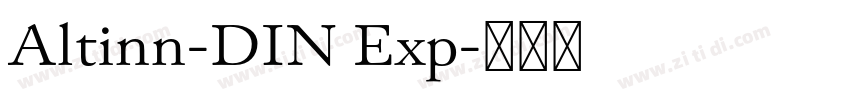Altinn-DIN Exp字体转换